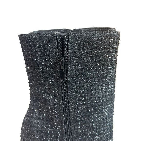 Glaze Brand Sexy Black Dazzle Studded Boots - Picture 5 of 9